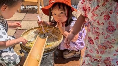 流しそうめん祭りを開催！